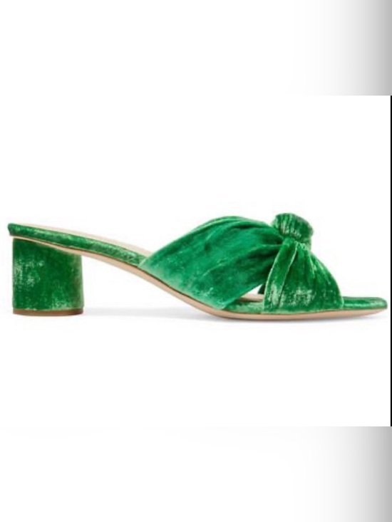 Loeffler Randall Shoes - Loeffler Randall Celeste mules in emerald green velvet